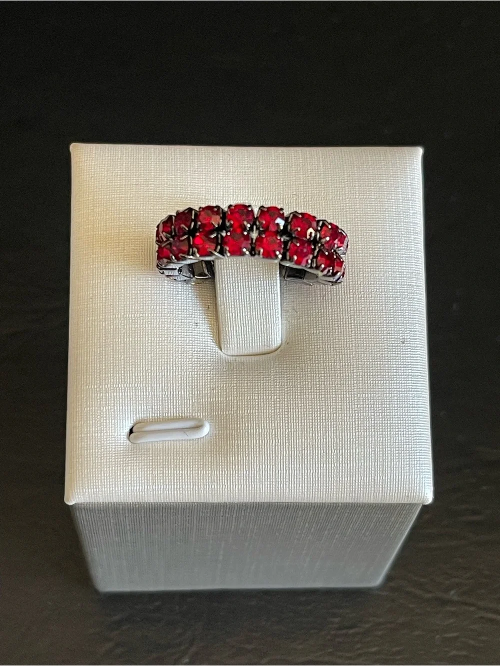 5 stretch and Beaded Statement Rings - Yellow, Turquoise, Red, Gold.